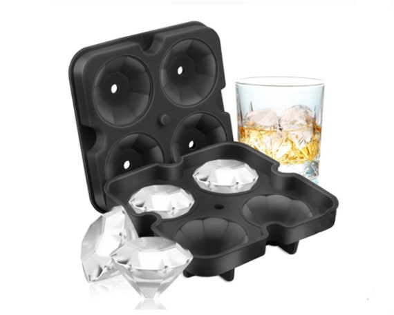 Silicone Ice Mold Maker Large Ice Cube Tray 1 Pair Set for