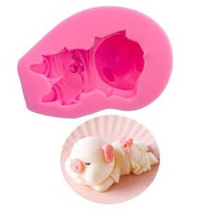 Cute Baby Pig Shape Silicone Cake Mold Baking Mold Pudding Candy Making Silicone Mold for Cake Decorating Tool Chocolate Cookie-Random color