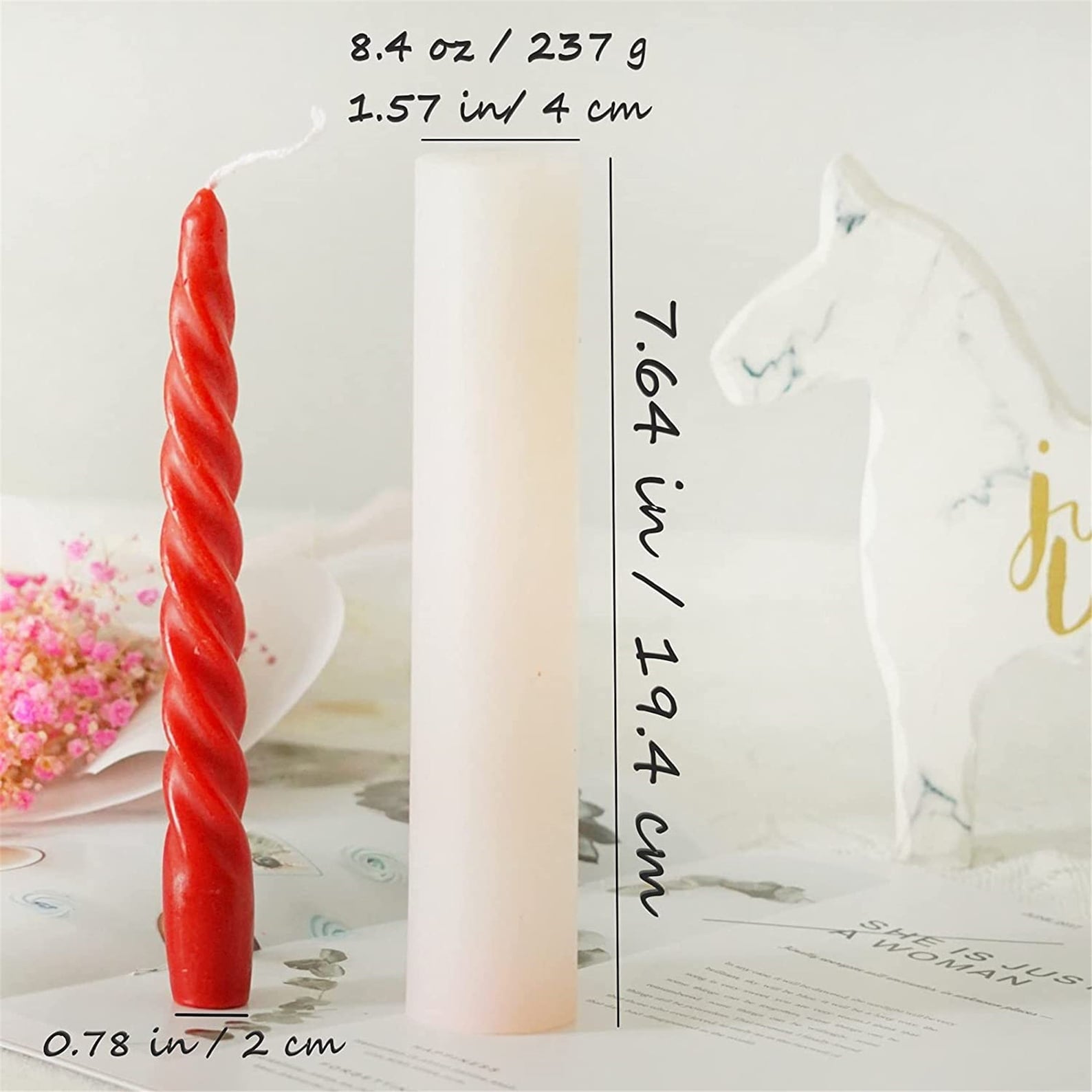 Spiral Taper Candle Mold Taper Mold DIY Silicone Candle Etsy
