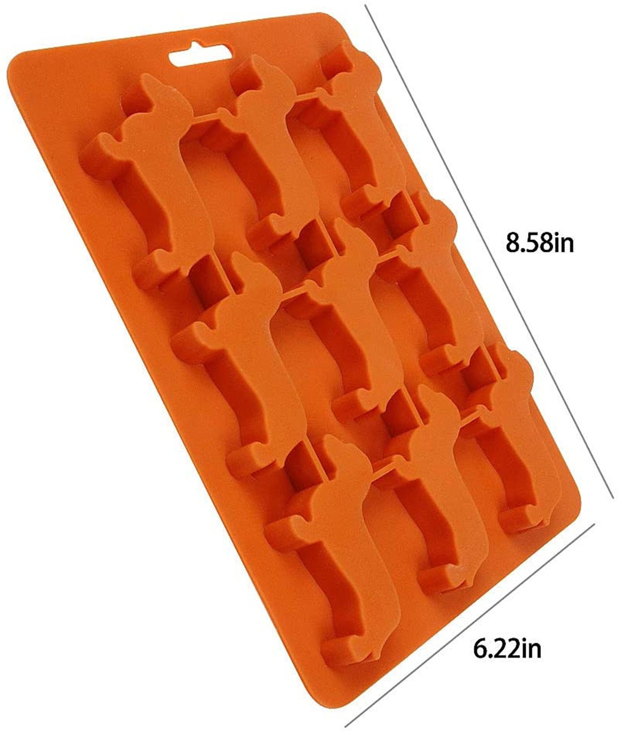 Ice Cube Tray Sausage Dog Shaped Silicone Mould Baking Tray Used For  Chocolate Candy Cupcake Pudding Jelly Puppy Biscuit Blue 