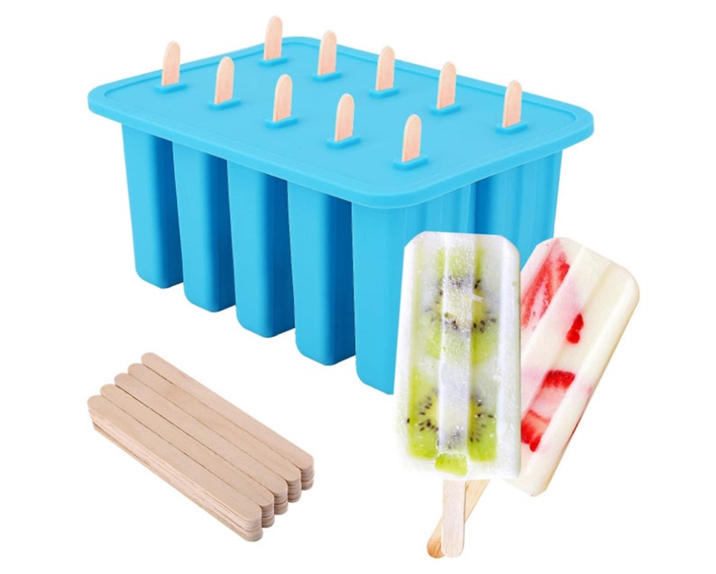 Ice Pop Maker cavity of 10 Food Grade Silicone Frozen Ice Etsy