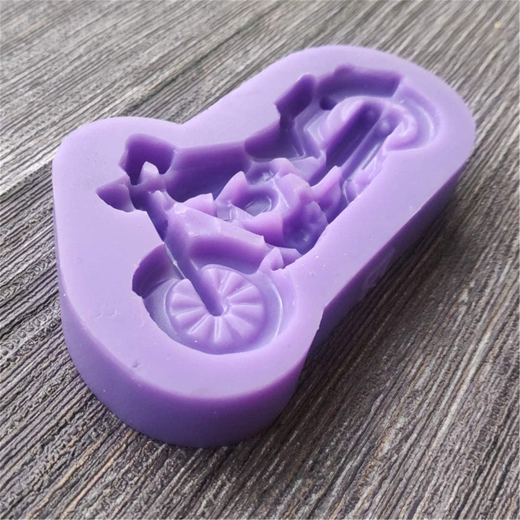 Sijiangmold Motorrad-Silikonform Für Kuchen & Schokolade - 3D Fondant Backform Für Cupcakes & Deko