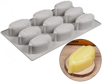 Ice Cube Chocolate Soap Cake Bread Jelly Candy Making Decorating Baking Mould Tray 2 Pack 8-Cavity Silicone Leaves Shape Cake Molds Pans Non Stick Flexible Silicone DIY Molds 