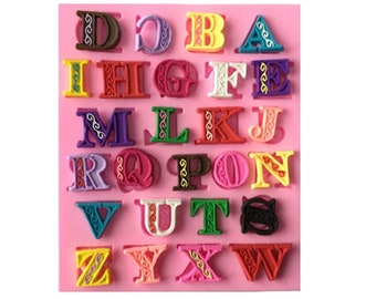 Fondant Letter Mold 3D Silicone Number Alphabet Molds for Cake Decoration Candy Chocolate Candle Making letter Etsy