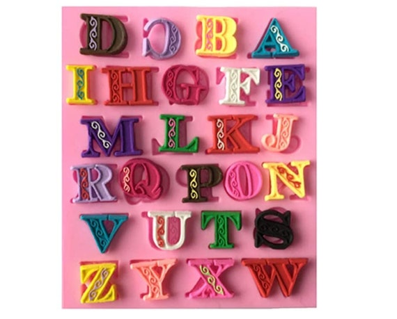 Fondant Letter Mold 3D Silicone Number Alphabet Molds for Cake