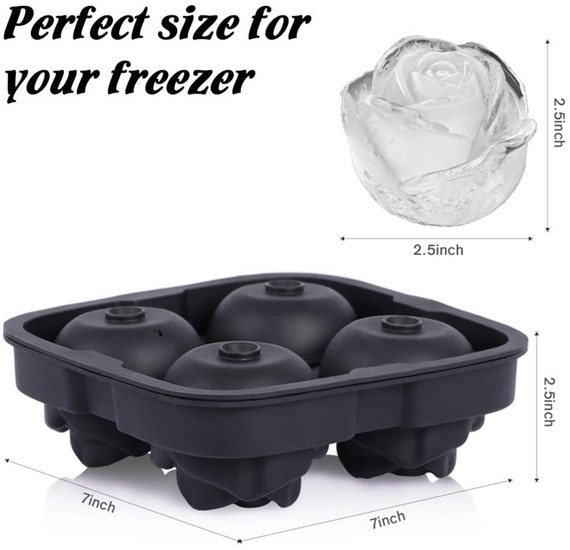 2.5 Inch Giant Ice Ball Mold - Makes Large Sphere Ice Mold Tray Round Ice  Cubes Tray for Massive Sized Whiskey Ice Balls or Make Hot Chocolate Bombs