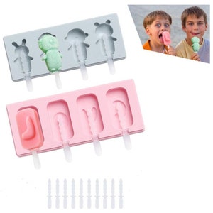 6pc Silicone Ice Cream Mold Lolly Frozen Calippo Maker Popsicle Mould Push Up Etsy Australia