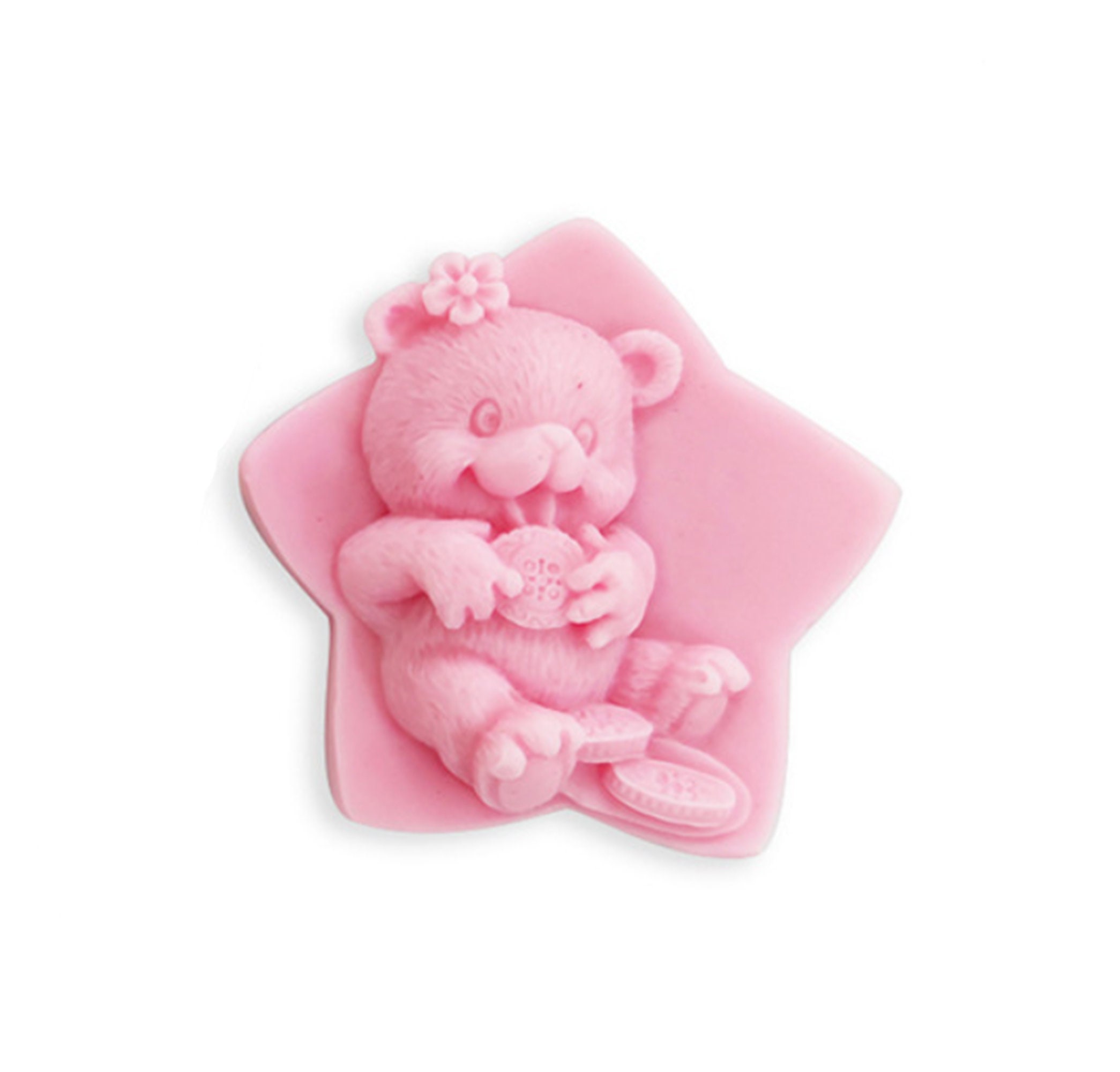 1 PCS 3D Silicone Teddy Bear Mold, Bear Ice Mold, Candle Mold Soap