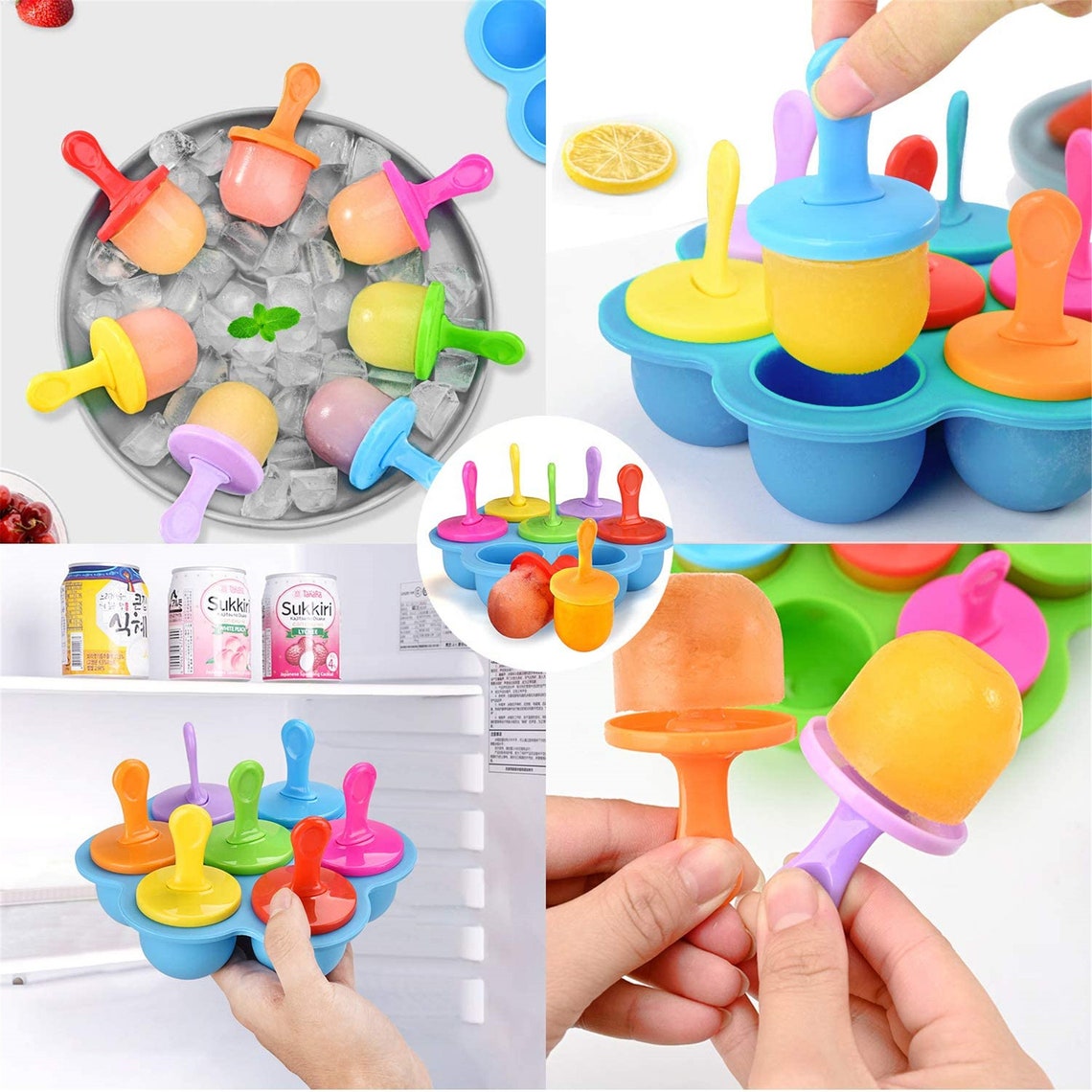 Cute Silicone Baby Popsicle Molds Reusable Homemade Cakesicle Etsy