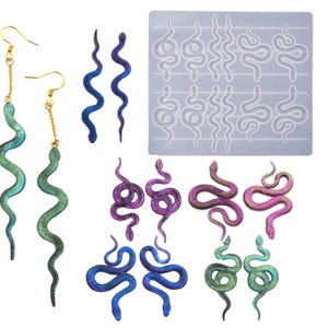 Resin Molds for Jewelry, Snake Head Snake Earrings Silicone Mold, Jewelry Making Tool, Suitable for Craft Lovers DIY Fashion Pendant Jewelry