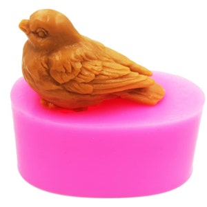 Moule 3D en silicone pour petits oiseaux pour la fabrication de savon, moules à bonbons au chocolat, décoration de gâteaux, moule à bougie en plâtre, en argile et en résine (couleur aléatoire)