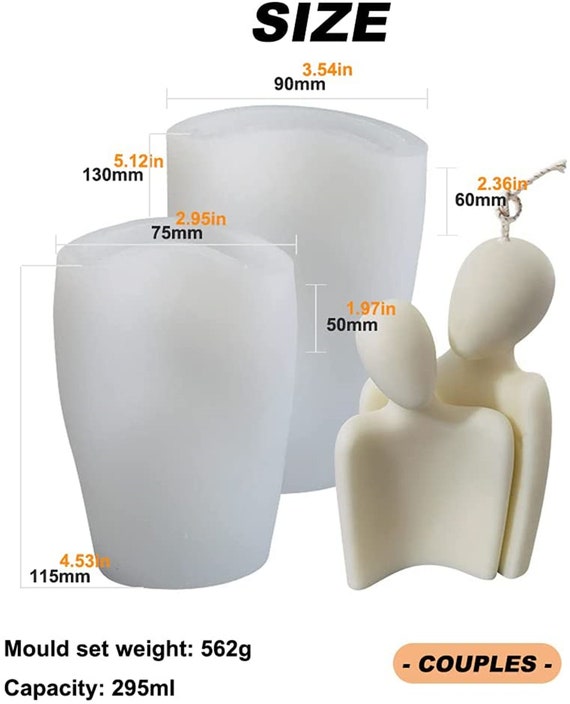 Candle Molds Silicone Art Body, 3D Candle Molds for Candle Making, DIY  Soap,candle, Chocolate, Plaster or Epoxy Resin 