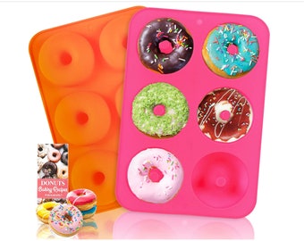 Silicone Donut Mold Set: BPA Free, Heat Resistant (Set of 2), Soap Making