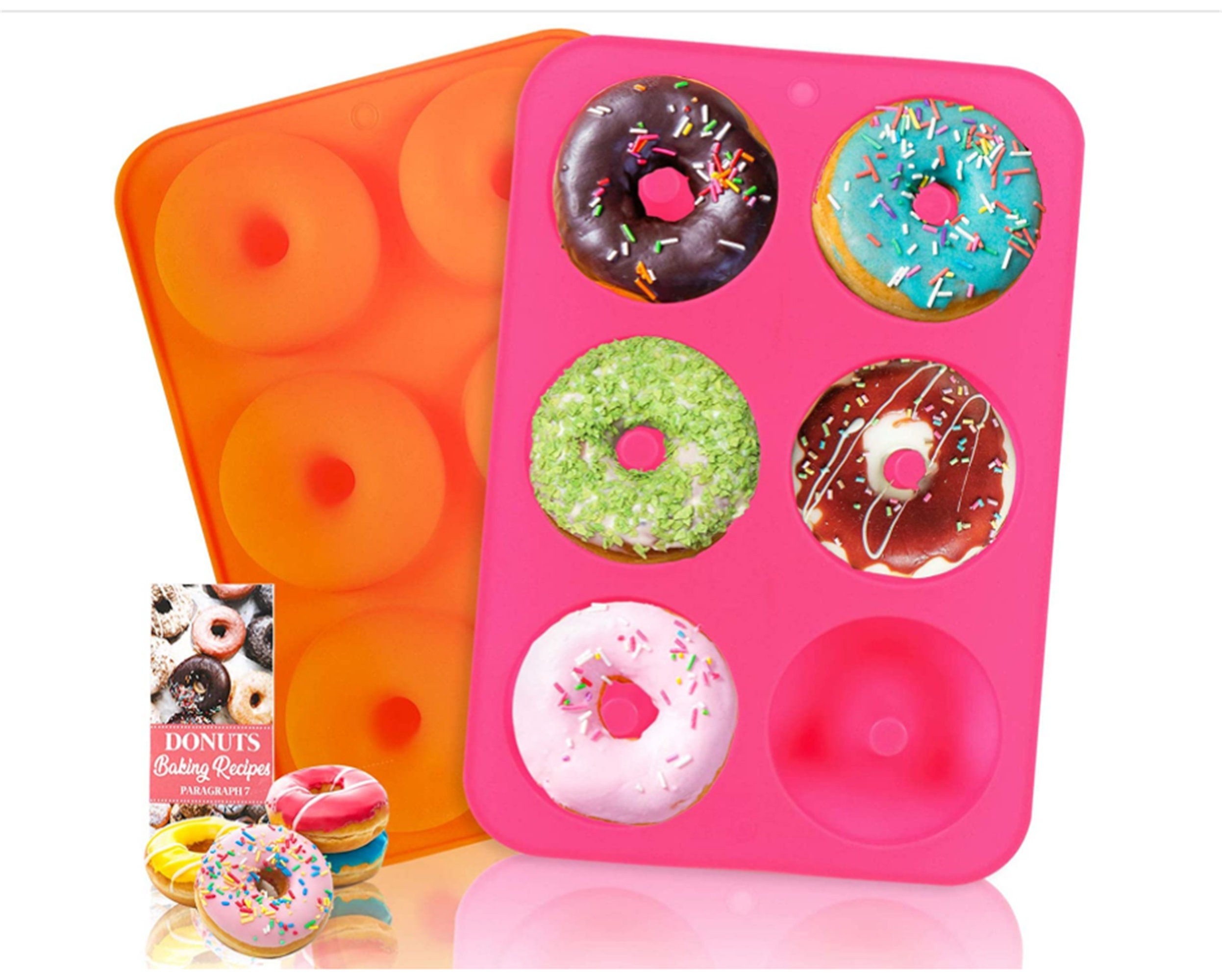 WADY Molde de silicona para donuts con 8 agujeros : : Hogar y  cocina