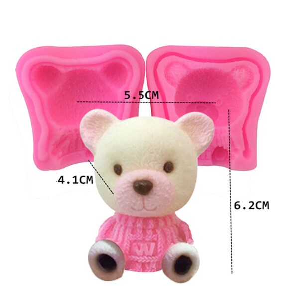 Stampo In Silicone A Forma Di Orsetto - 2 Pezzi Per Cioccolato, Candele E Saponi Fai Da Te - Foto 10