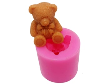 3D Baby Bear Silicone Mold: Chocolate, Candy, Cake Topper, Plaster Resin Craft DIY