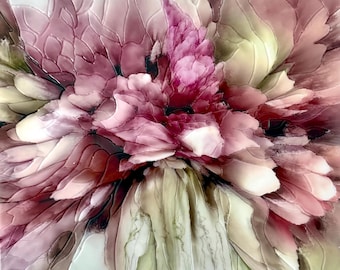 Encaustic-Bloom Between Breaths