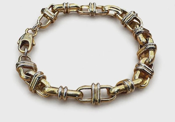 Bracciale vintage Cascio Bijoux catena gold tone anni ’80