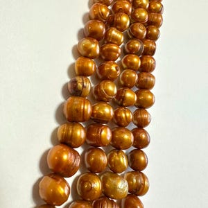8 Fili Perle di Fiume Naturali Coltivate 9-11mm Bijoux