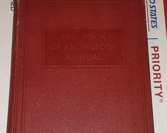 The Book of Knowledge Annual 1948 Hardcover History, Encyclopedia, Illustrated, Rare Antique book