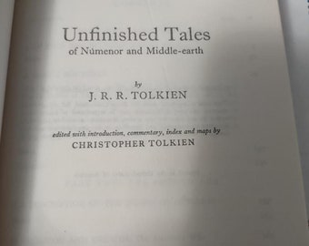 Unfinished Tales of Numenor Middle Earth by J.R.R. Tolkien 1st Book Club Edition 1980 Hardcover, Fantasy, Rare Vintage book