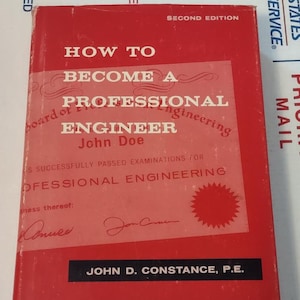 Vintage Engineering Textbook: How to Become a Professional Engineer, 1966 2nd Edition