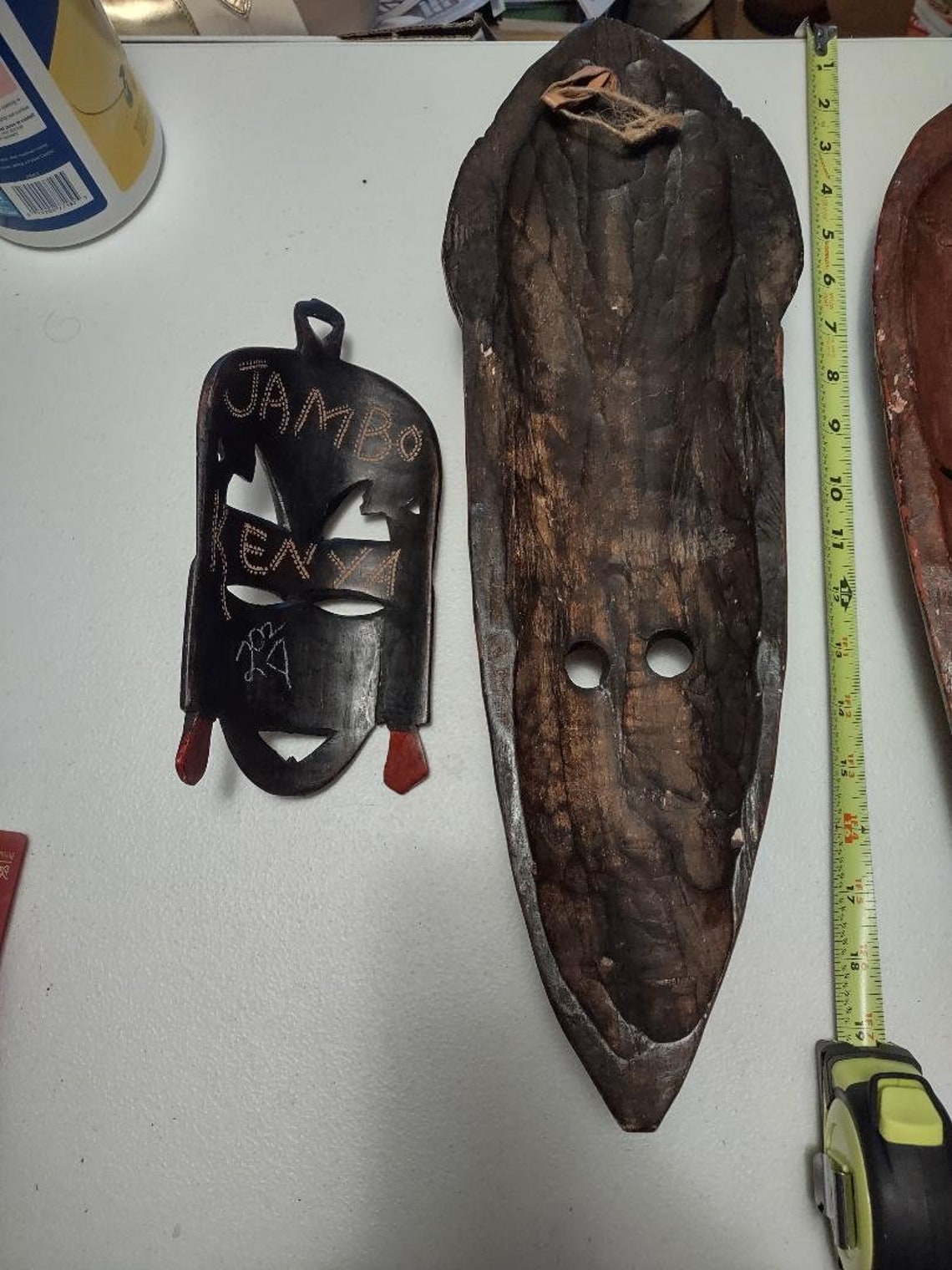Three African Wood Carved Masks Made in Ghana Kenya Africa. Etsy
