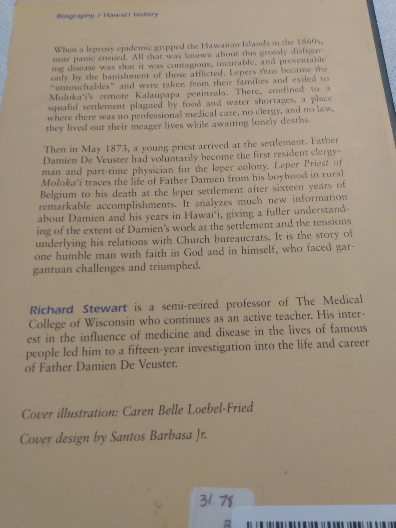 Leper Priest of Moloka'i the Father Damien Story by Etsy