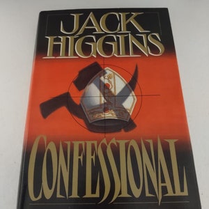 Confessional by Jack Higgins Hardcover 1985 Book Club Edition, thriller Mystery Spies, Fiction, Vintage book
