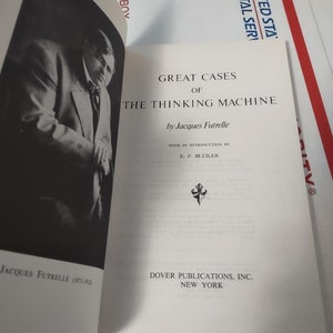 Like New - Great Cases of the Thinking Machine by Jacques Futrelle 1976 Paperback ISBN 0486233359 Short Stories, Mystery, Rare Vintage book