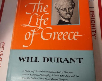 The Story of Civilization Volume II the life of Greece  by Will Durant 19th Printing 1966 Hardcover, History, Vintage book