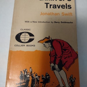 Gulliver&#39;s travels by Jonathan Swift 1962 paperback First Collier Edition, Fairy Tales, Classics, Vintage book