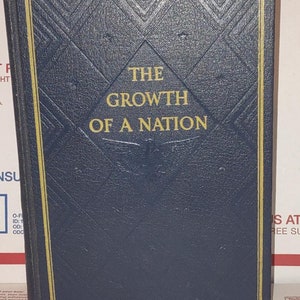1937 &quot;The Growth of a Nation&quot; History Textbook: Illustrated Hardcover
