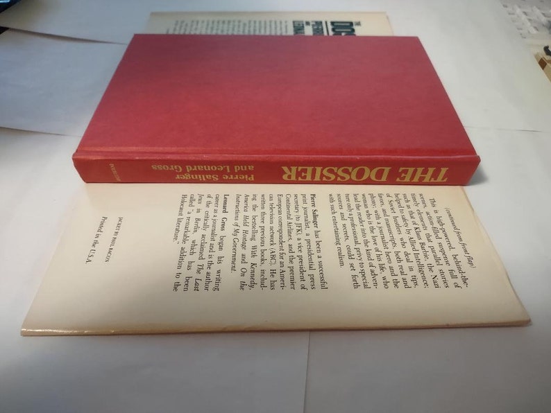 THE DOSSIER by Leonard Gross & Pierre Salinger 1984 Hardcover - Etsy