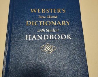 Webster's New World Dictionary With Student Handbook Concise Edition Vintage 1973 Hardcover book Near Mint