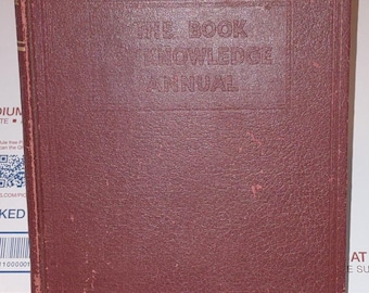 The Book of Knowledge Annual by Grolier Society 1951 Hardcover Encyclopedia, Rare Antique book. Illustrated