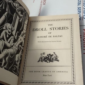 Droll Stories by Honore de Balzac Illustrations by Steele Savage the book league of America 1930 Hardcover, Classics, Historical Fiction