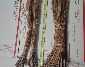 Long leaf pine needles 11&quot; to 19 inches long, 10 Ounces total. Has 440 or More Pine Needles, for basket weaving, coiling, caning,