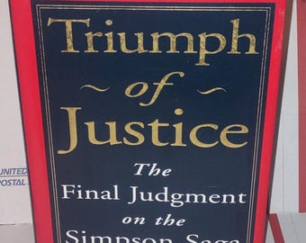 Triumph of Justice : The Final Judgement on the Simpson Saga by Daniel Petrocelli, 1st Edition, 1998 HCDJ 0609601709, True Crime Like New