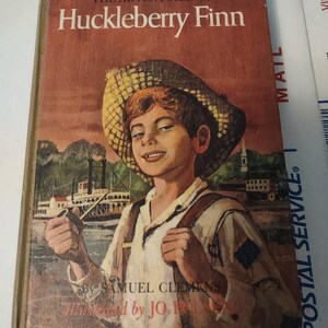The Adventures of Huckleberry Finn / Tom Sawyer by Samuel L. Clemens; Mark Twain Hardcover  1st edition of 1963 Vintage Book ISBN 0448054515