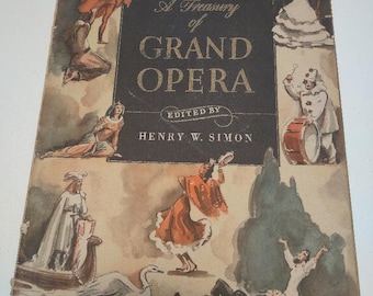 1946 A Treasury Of Grand Opera Antique Paperback Book By Henry Simon Antique book, Topic Music, Sheet Music