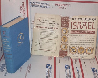 Antología La sabiduría de Israel: Lewis Browne, Modern Library 1956 HCDJ