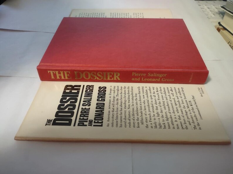 THE DOSSIER by Leonard Gross & Pierre Salinger 1984 Hardcover - Etsy