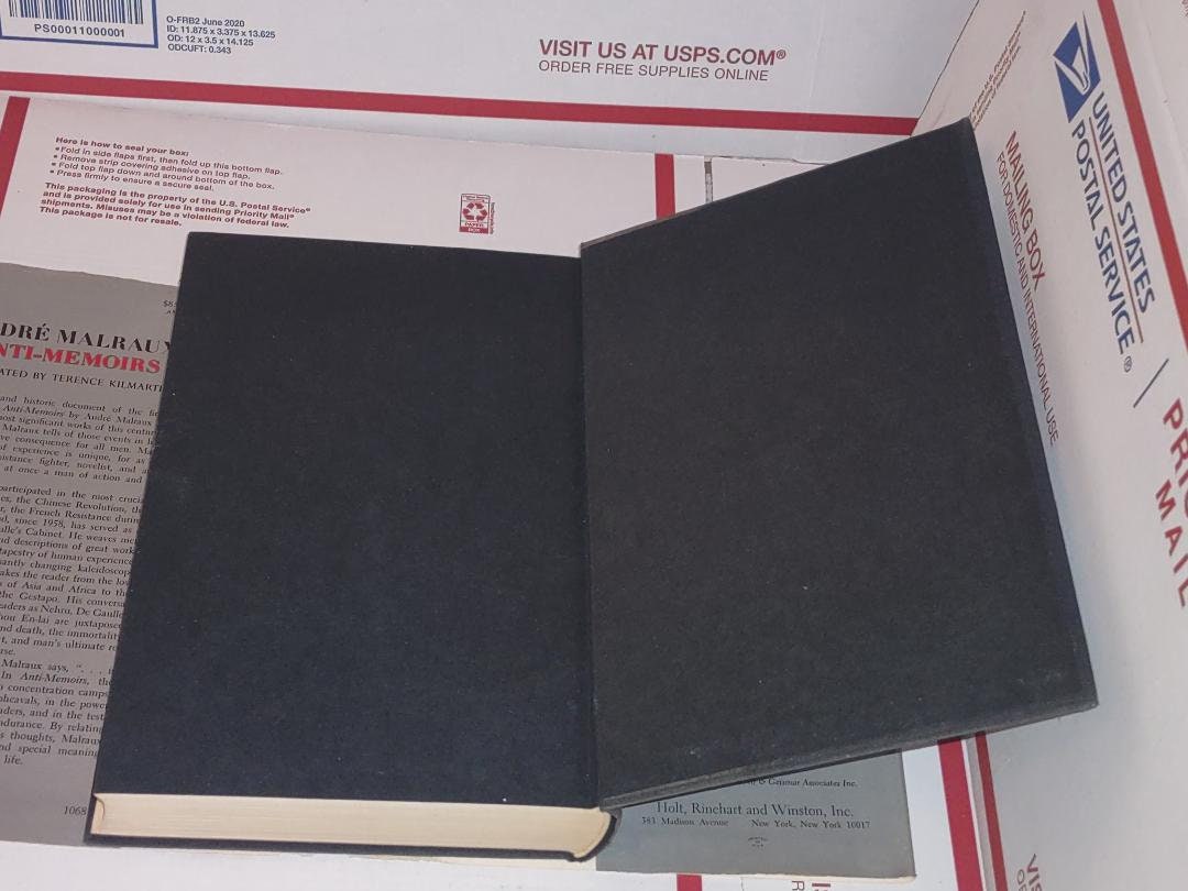 Anti-memoirs by André Malraux First American Edition 1968