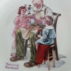 Norman Rockwell Collectable plate, The Toymaker Limited Series 1980s