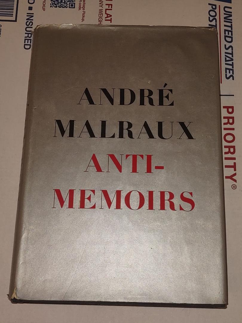 Anti-memoirs by André Malraux First American Edition 1968 HCDJ