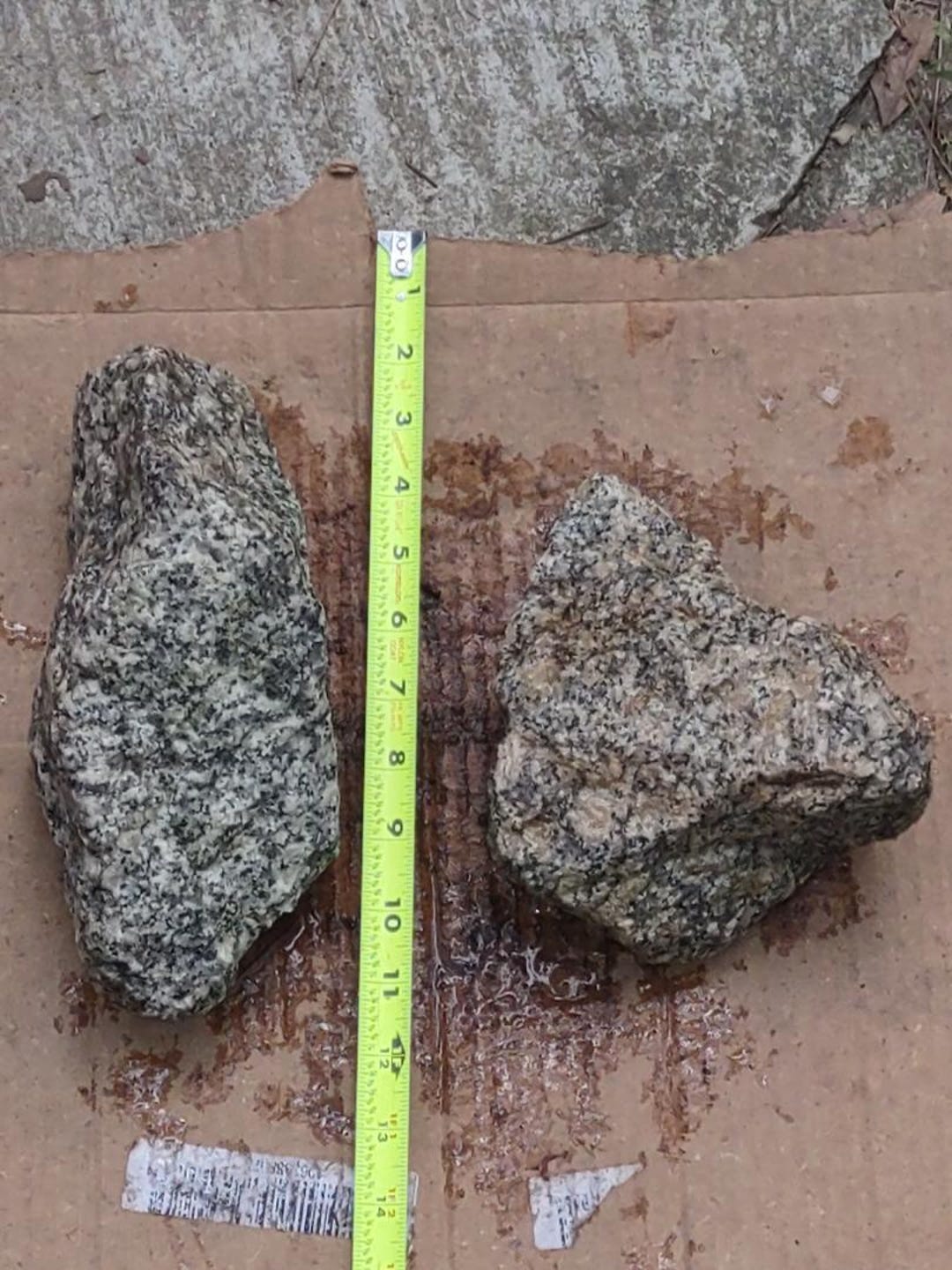 Lot of 2 Large Granite Rocks Color Salt and Pepper With Little Pink ...