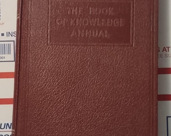 The Book of Knowledge Annual by Grolier Society 1952 Hardcover Encyclopedia, Rare Antique book