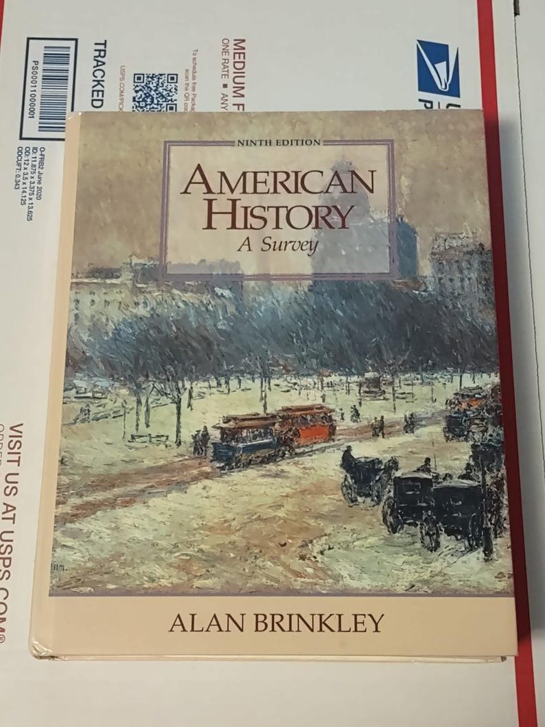 American History Textbook by Brinkley, 9th Edition (1995 Hardcover) - Etsy