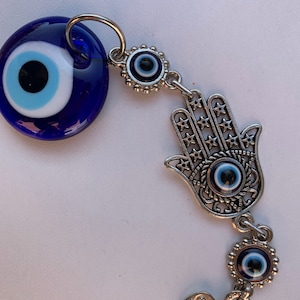 Hamsa Hand, Evil Eye Schlüsselanhänger, Autozubehör, Evil Eye Beads, Boho, Lucky Keychain, Geschenk